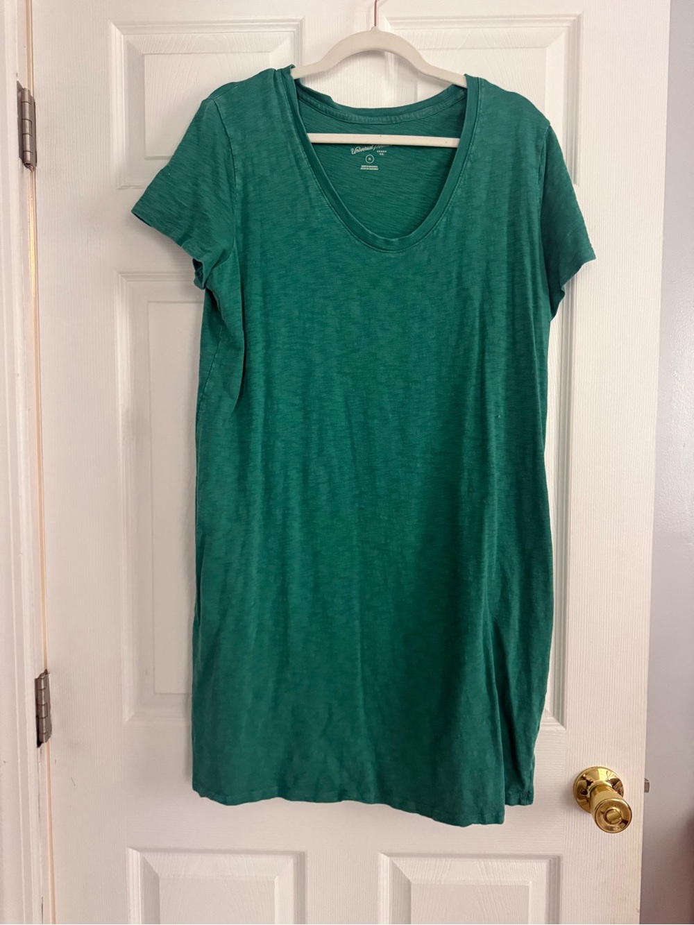 Universal Thread Green Short-Sleeve T-shirt Dress